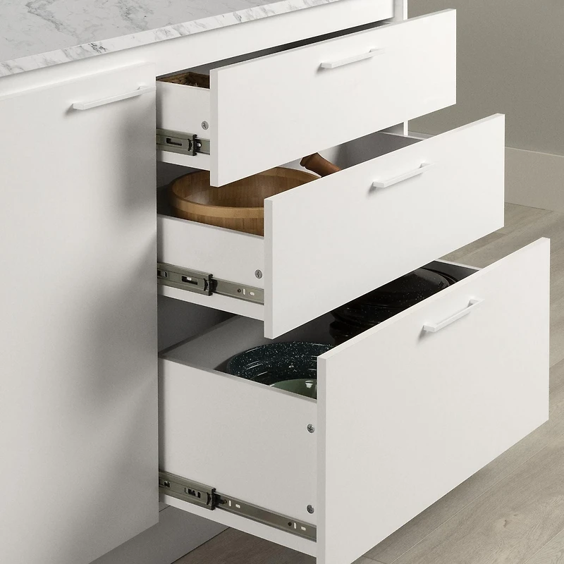 Southshore Myro Îlot de cuisine avec porte et tiroirs