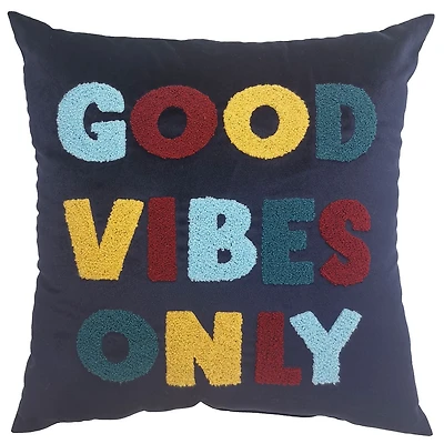 hometrends Coussin Décoratif « Bonnes Vibrations Seulement »