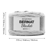 Bernat® Blanket Ombre™ Yarn, Polyester #6 Super Bulky, 10.5oz/300g, 220 Yards, Ombre soft home decor yarn
