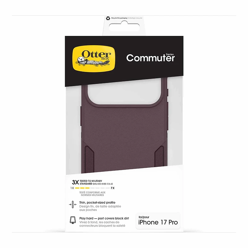 OtterBox Étui Commuter MagSafe avec Contrôle de la Caméra Trailhead (Violet) pour iPhone 17