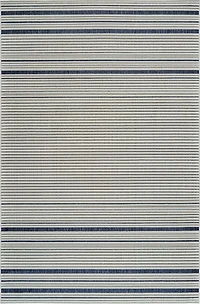 Tapis d'interieur exterieur abstrait Rug Branch Maise, bleu creme, moderne - Entree, couloir, salle de bain et cuisine