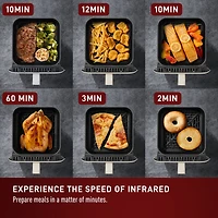 T-fal Infrared Air Fryer, 7-in-1, 5L/5.3QT, Infra-heat™ Technology, No-Preheating, Faster, Juicier, Crispier, Oat