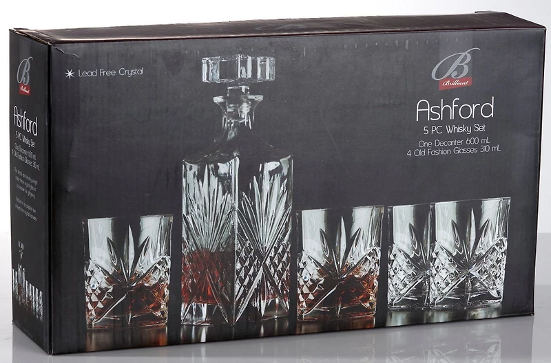 Ens. de 5 verres à whisky Ashford de Brilliant