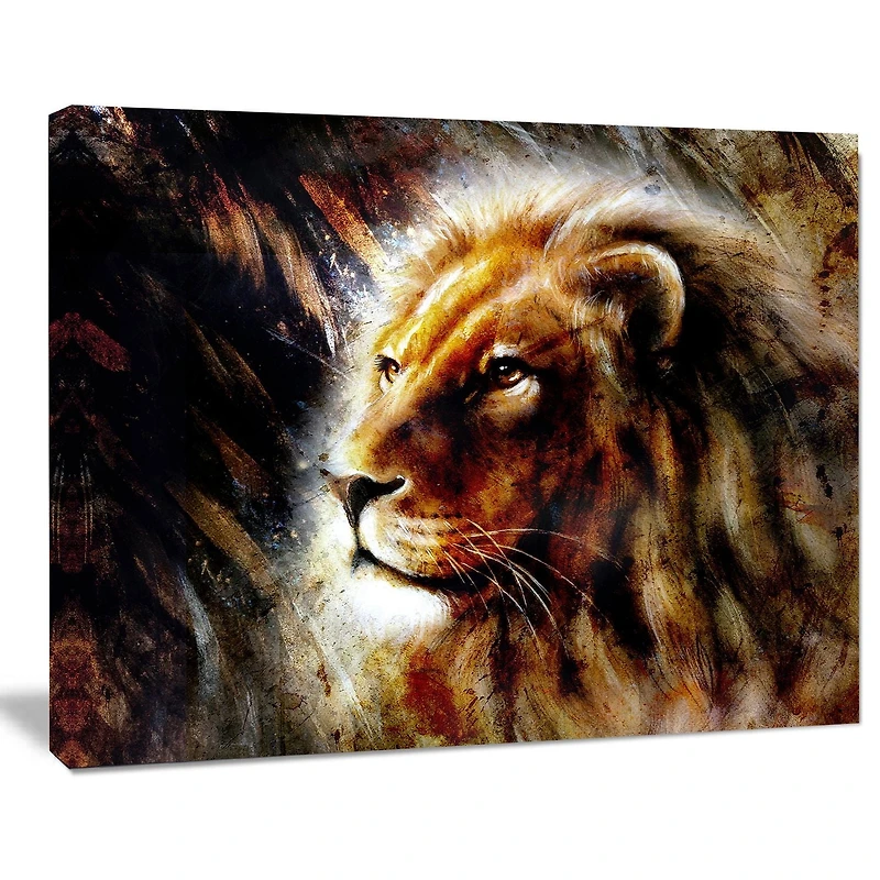Dymo Design Art Majestically Peaceful Lion Canvas Print