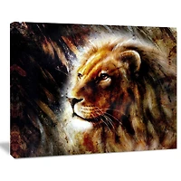 Dymo Design Art Majestically Peaceful Lion Canvas Print