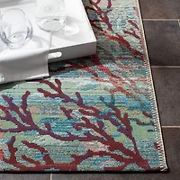 SAFAVIEH Barbados Tapis Extérieur Coraux Aztèques