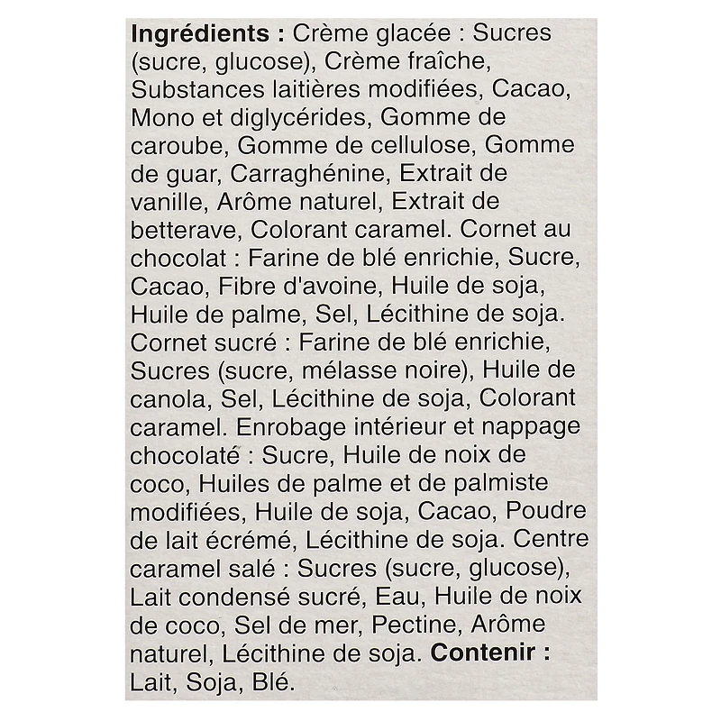 Chapman's Super Cone Twister - Crème glacée à la vanille et au chocolat avec un centre au caramel salé dans une carton CHAP SALTY CAR TWISTER