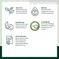 Zinus Spa Sensations 6 inch Support Spring Mattress, Twin, Full