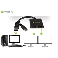 Techly DisplayPort Multi Stream Hub
