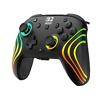 Turtle Beach Afterglow Wave Wireless RGB Gaming Controller (Black) - Officially Licensed for Nintendo Switch 2, Nintendo Switch - Customizable Lighting, TMR Sticks, RBG