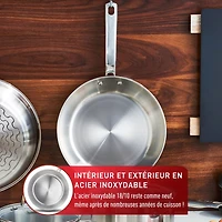 T-fal Acier inoxydable, Poêle à frire de 20 cm / 8 po