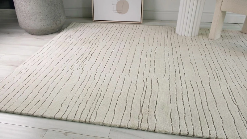 Rug Branch Tapis d'intérieur touffeté à la main moderne bohème gris beige Maya