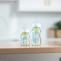 Dr. Brown's Natural Flow Anti-Colic Options+ Wide-Neck Glass Bottle Starter Set