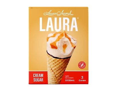 Cornet Laura Secord au sucre à la crème 3x120ml Cornet Laura Secord au sucre à al crème