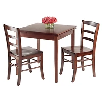 Winsome- Pulman 3PC table d'extension & chaises à dossier échelle