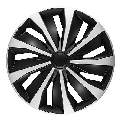 Enjoliveurs de roue Action, 16 po, argenté et noir - ensemble de 4