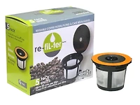 re-fiL-ter Reuseable Coffee Filters, 5 Pack, Reusable single serve filter