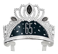 Birthday Black Glitz Plastic Tiara with Number Stickers, 1 count