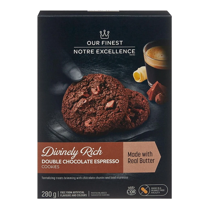 Our Finest All Butter Double Chocolate Espresso Cookies