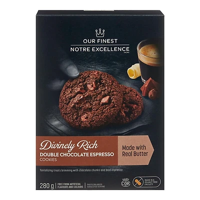 Our Finest All Butter Double Chocolate Espresso Cookies