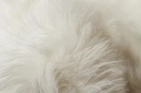 TAPIS ARLINGTON EN FAUSSE FOURRURE 6' Blanc cassé