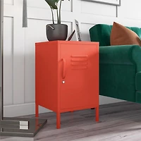 Novogratz Cache Table d'appoint de salon en métal style casier Jaune