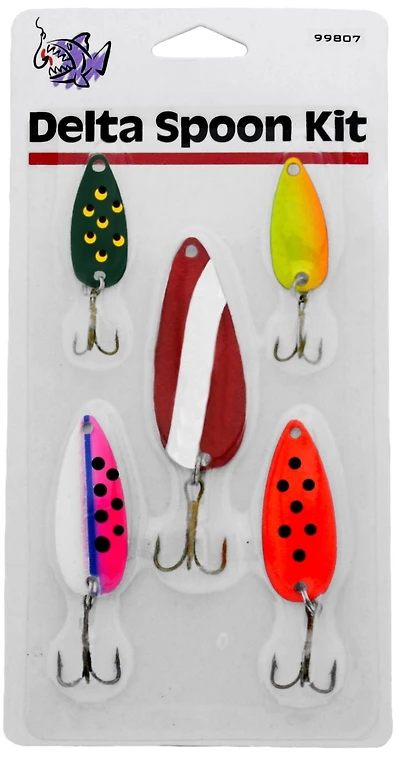 Delta Tackle D-99807 – Kit de cuillères, assortis, 5/paquet Kit de cuillères, assortis