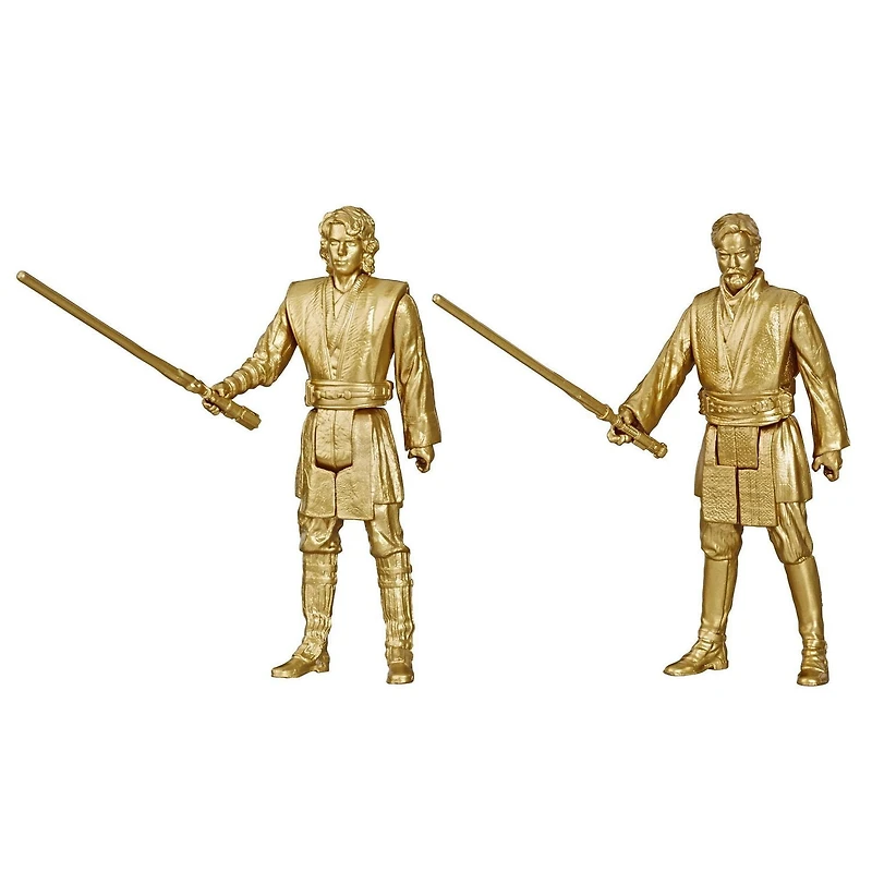 Star Wars Saga Skywalker, figurines Obi-Wan Kenobi et Anakin Skywalker de 9,5 cm du film Star Wars: La revanche des Sith
