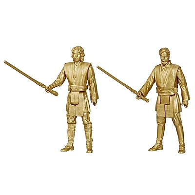 Star Wars Saga Skywalker, figurines Obi-Wan Kenobi et Anakin Skywalker de 9,5 cm du film Star Wars: La revanche des Sith