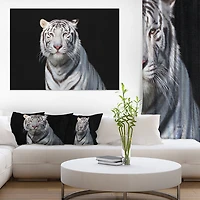 Design Art Superbe Tigre Du Bengale Blanc Art Sur Toile