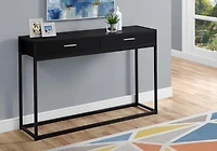 Monarch Specialties Accent Table, Console, Entryway, Narrow, Sofa, Storage Drawer, Living Room, Bedroom, Metal, Laminate, Black, Contemporary, Modern