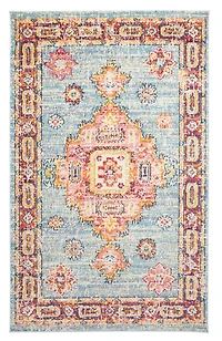ECARPET Tapis Traditionnel Lotus pour Salon, Chambre, Salle A Manger, Entrée, Couloir et Plus Encore.