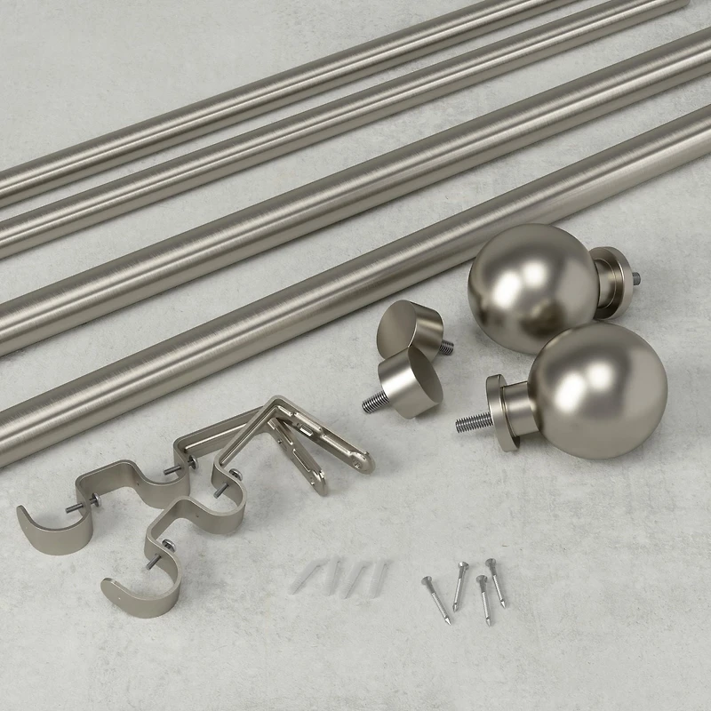 Umbra Bolas Double 1" & 3/4" 36-72" Curtain Rod