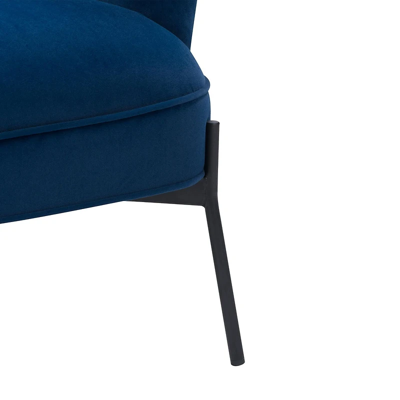CorLiving Eliana Modern Wide Velvet Upholstered Indoor Wingback Accent Chair