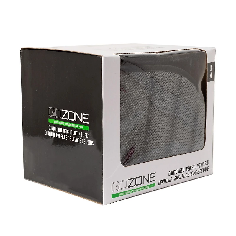 Ceinture profilée de musculation G/TG GoZone – Noir/gris