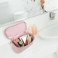 Equate Beauty cosmetic bag - Compact Double Compartment Train Case, Clear dome case.