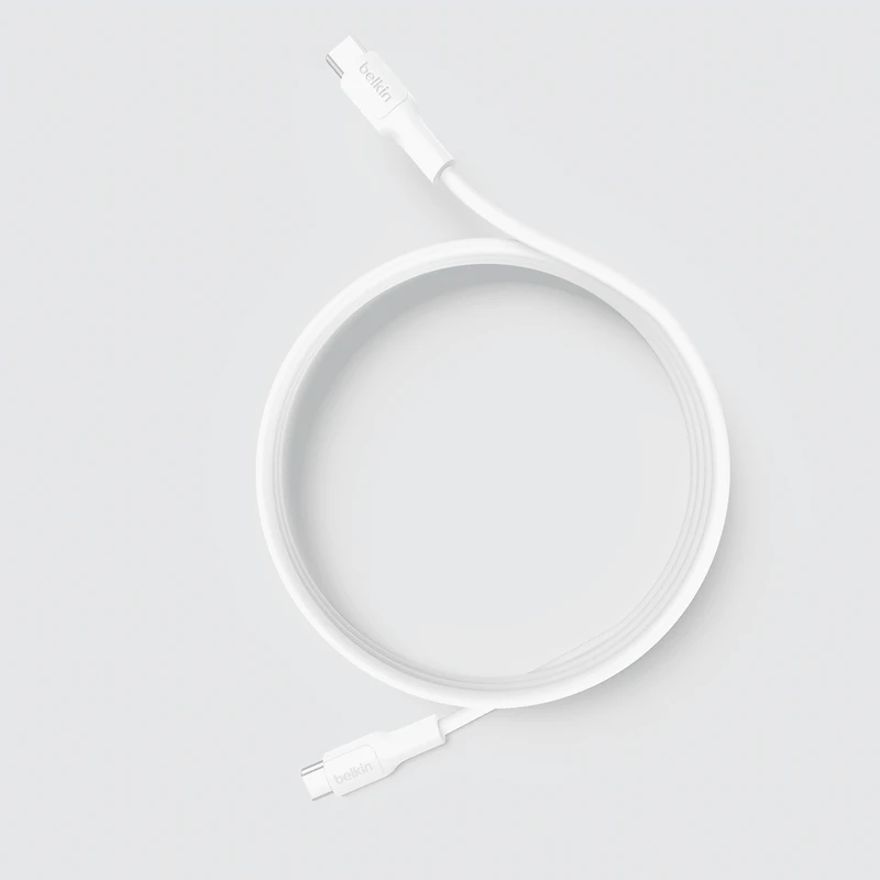 Cable BoostCharge Eco USBC vers Lightning 1 m/3,3 pi Cable souple et flexible pour charge rapide, cable chargeur Lightning pour iPhone 14 et series anterieures iPad 9e gen et AirPods BC Câble Belkin BoostCharge Eco USB-C vers Lightning (1 m/3,3 pi) - Câble souple et flexible pour charge rapide, câble chargeur Lightning pour iPhone 14 et séries antérieures, iPad 9e génération et AirPods - Blanc