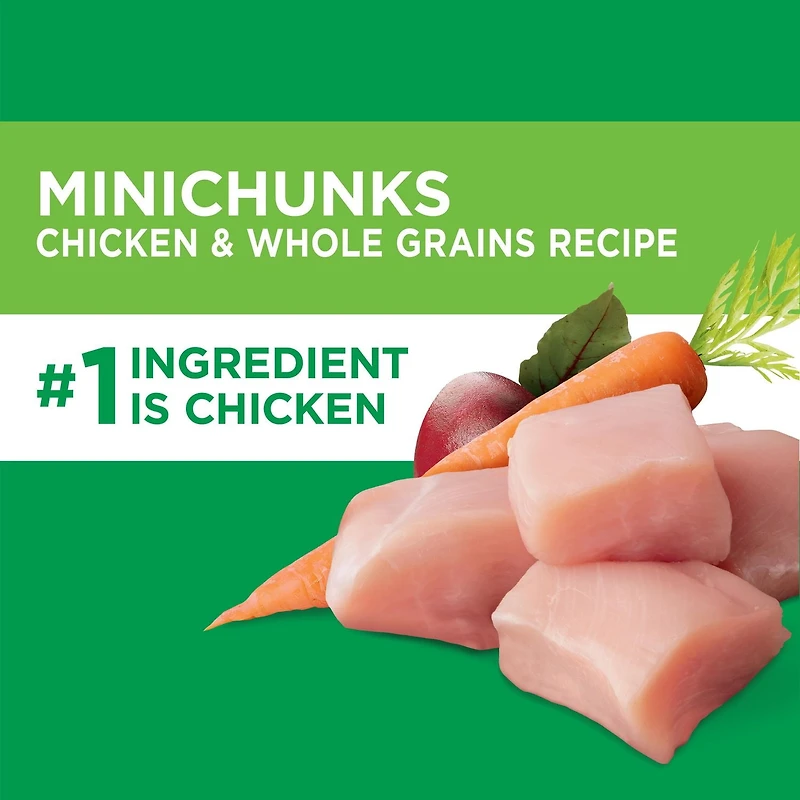 Iams Minichunks Adult Dry Dog Food Chicken & Whole Grains Recipe, 1.5-17.46kg