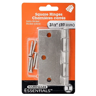 CHARNIÈRE CARRÉE 3-1 / 2 - NICKEL CHARNIÈRE 3-1 / 2 SQR NKL