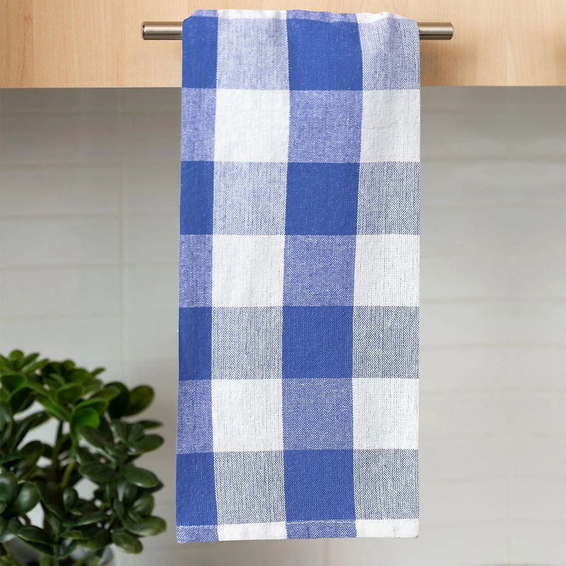 Fabstyles Country Check Cotton Set of 4 Kitchen Towel