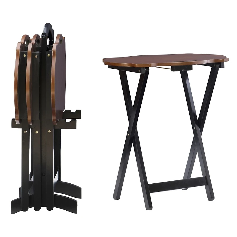 Lando Tray Table Set, Black