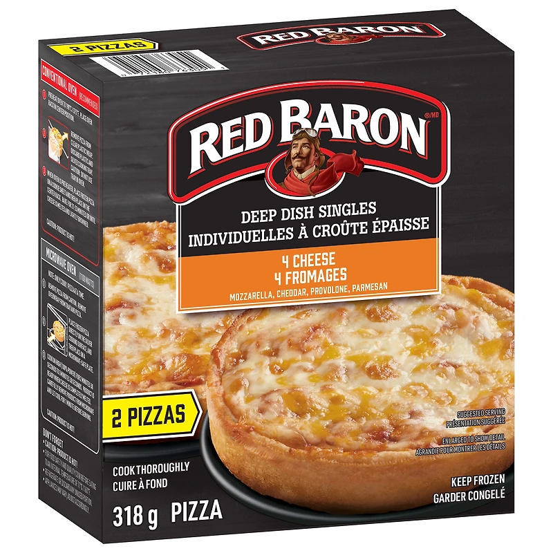 Red Baron Deep Dish 4 Cheese (Singles)