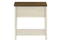 Monarch Specialties  Table D'appoint, Bout, Table D'appoint, 2 Niveaux, Étroit, Chambre À Coucher, Lampe, Tiroir De Rangement, Placage Gris, Transitionnel