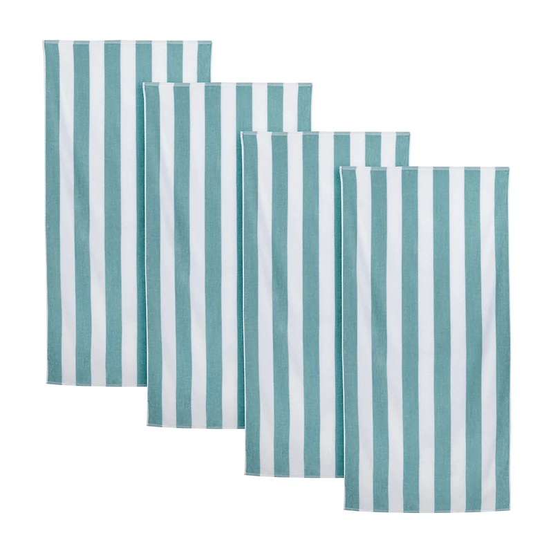 Mainstays Cabana Stripe Beach Towel, 4-Pack