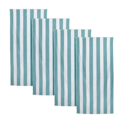 Mainstays Cabana Stripe Beach Towel, 4-Pack