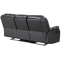 Sofa motorisé Declan de 85 po gris foncé avec porte-gobelets