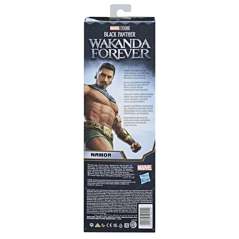 Marvel Studios' Black Panther : Wakanda Forever Titan Hero Series Namor Toy, figurine articulée de 30,5 cm, Marvel Toys pour enfants à partir de 4 ans