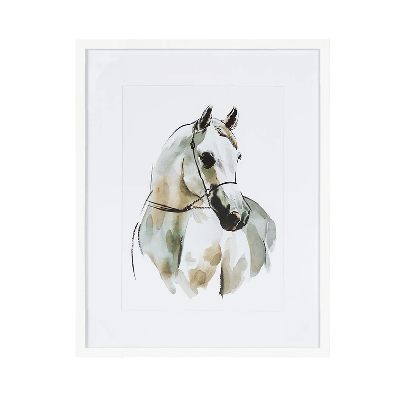 Art encadré avec passe-partout White Horse de Hometrends
