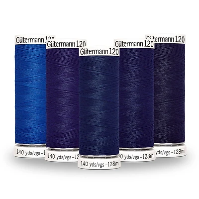 Fil tout usage Gutermann 120 à 100 % polyester paquet de 5 à gradient de couleur