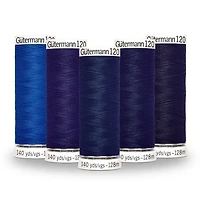 Fil tout usage Gutermann 120 à 100 % polyester paquet de 5 à gradient de couleur